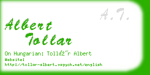 albert tollar business card